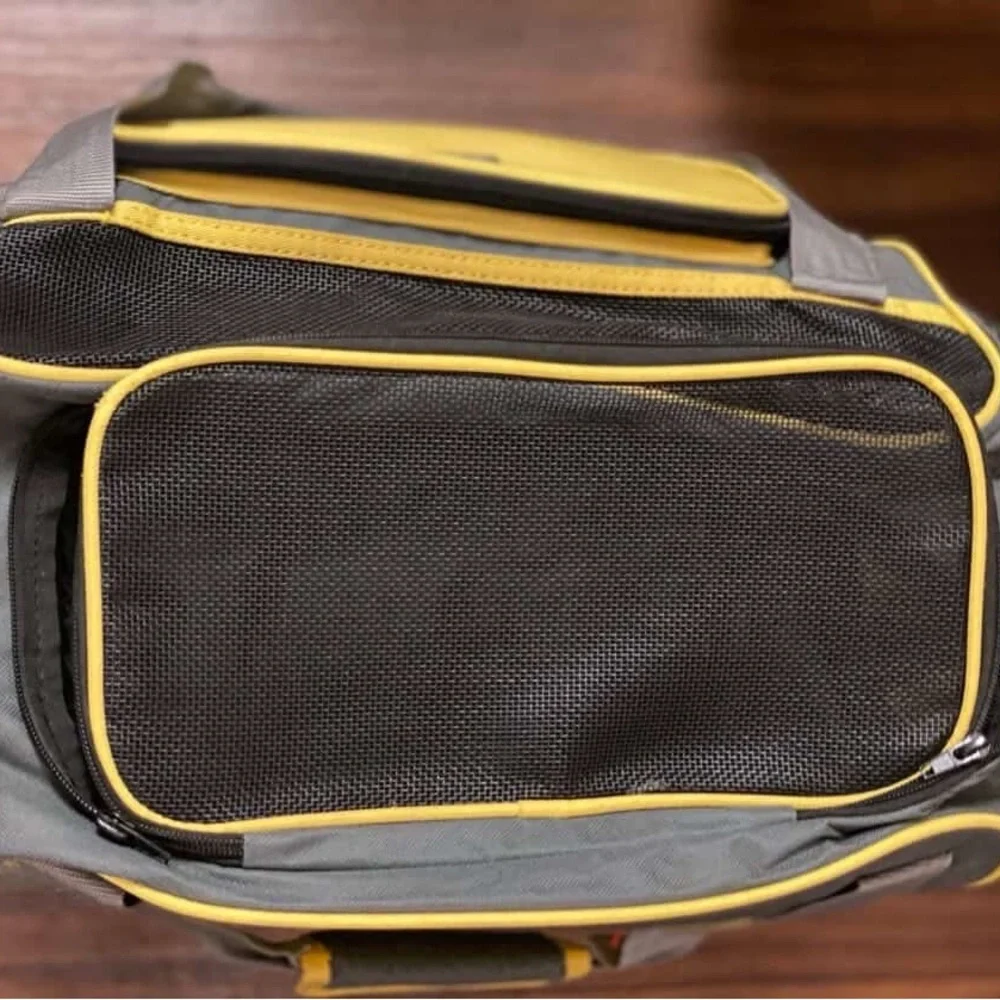 Compact Yellow & Gray Soft-Sided Pet Carrier Tote